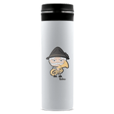 Da Oid Sinzer Musikinstrumente Edelstahl Thermoflasche 450ml Weiss Geigelstein Front